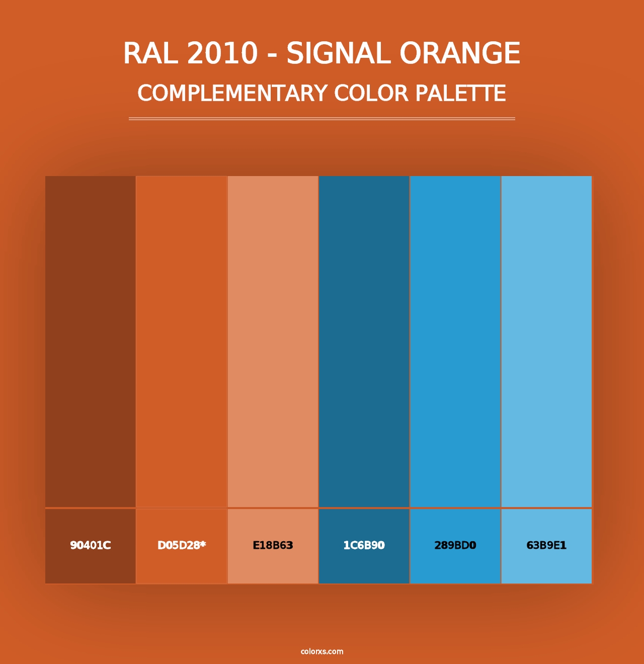 RAL 2010 - Signal Orange - Complementary Color Palette