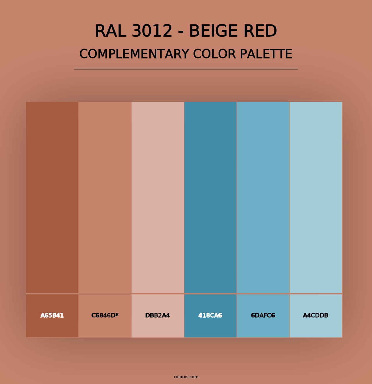 RAL 3012 - Beige Red - Complementary Color Palette