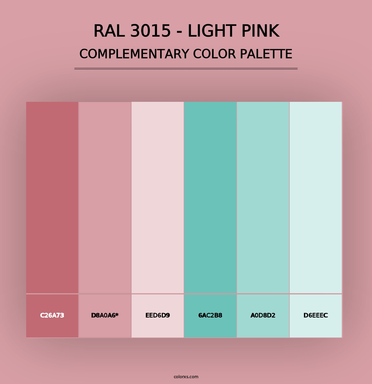 RAL 3015 - Light Pink - Complementary Color Palette