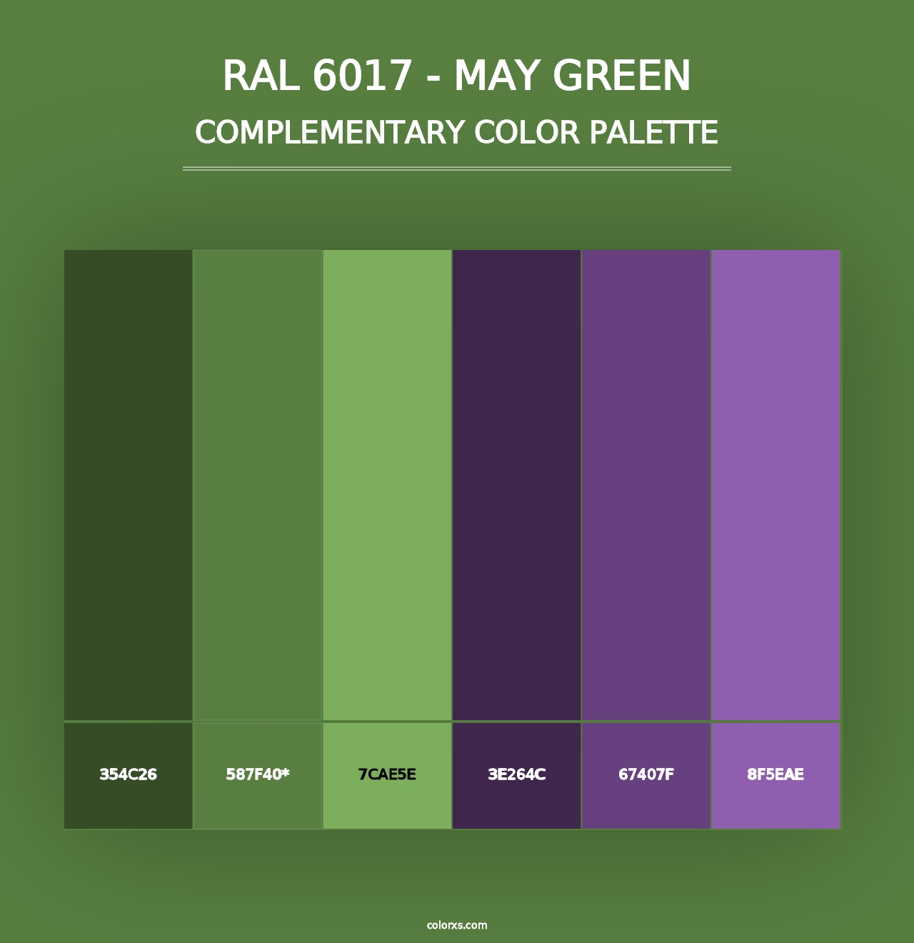 RAL 6017 - May Green - Complementary Color Palette