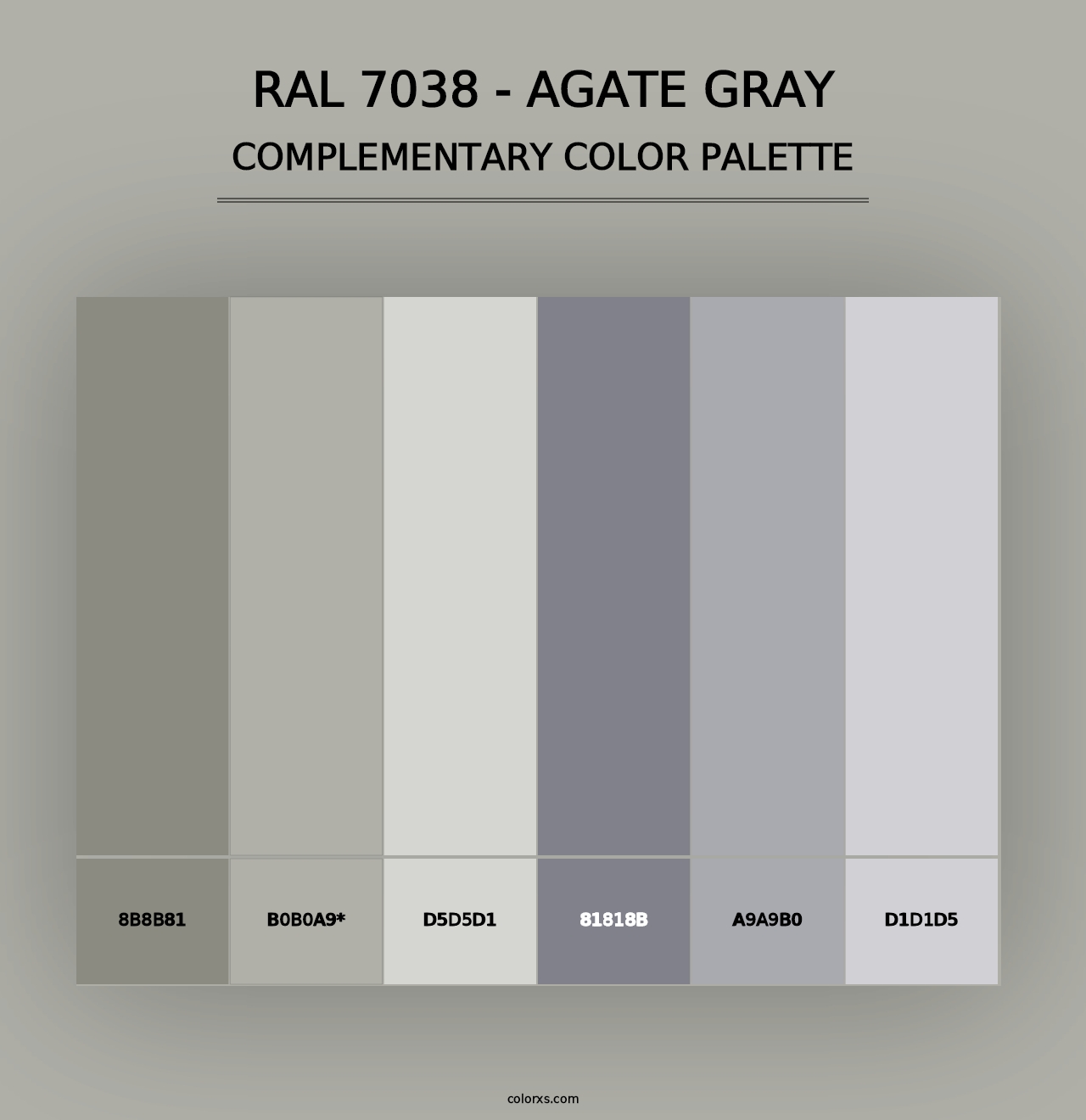 RAL 7038 - Agate Gray - Complementary Color Palette