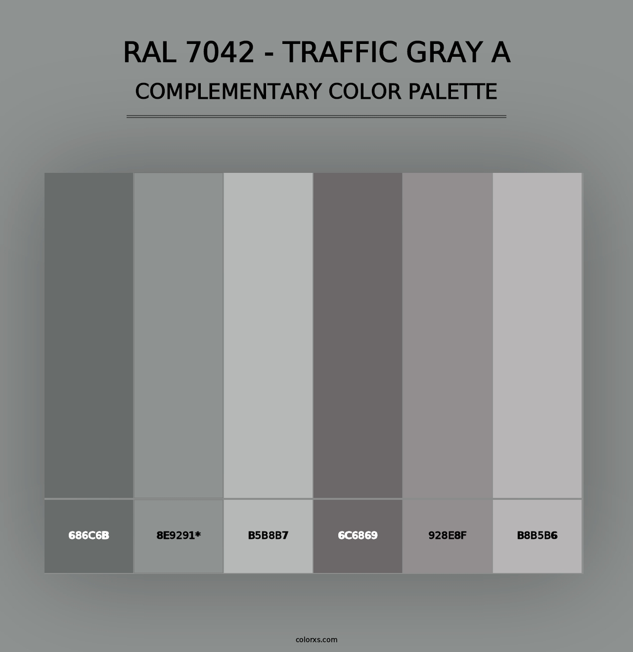 RAL 7042 - Traffic Gray A - Complementary Color Palette