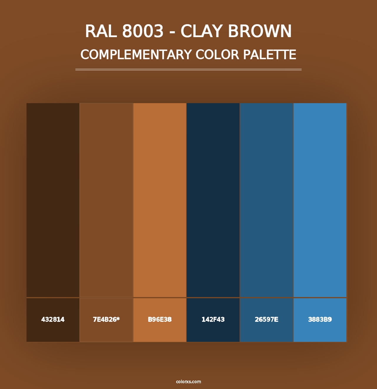 RAL 8003 - Clay Brown - Complementary Color Palette