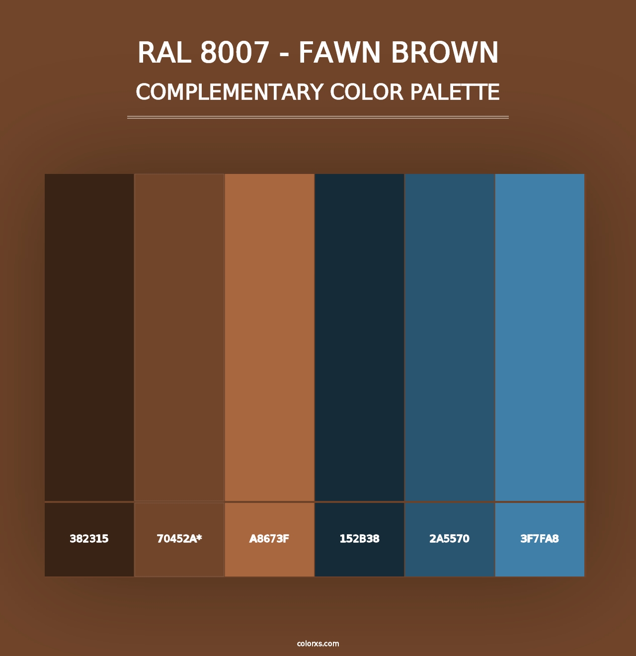 RAL 8007 - Fawn Brown - Complementary Color Palette