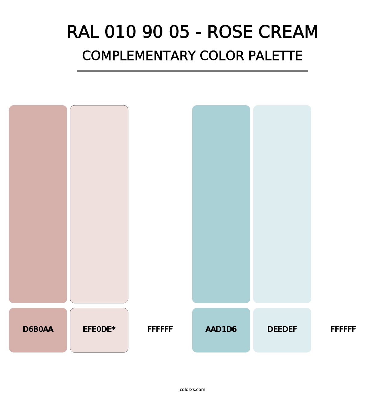 RAL 010 90 05 - Rose Cream - Complementary Color Palette