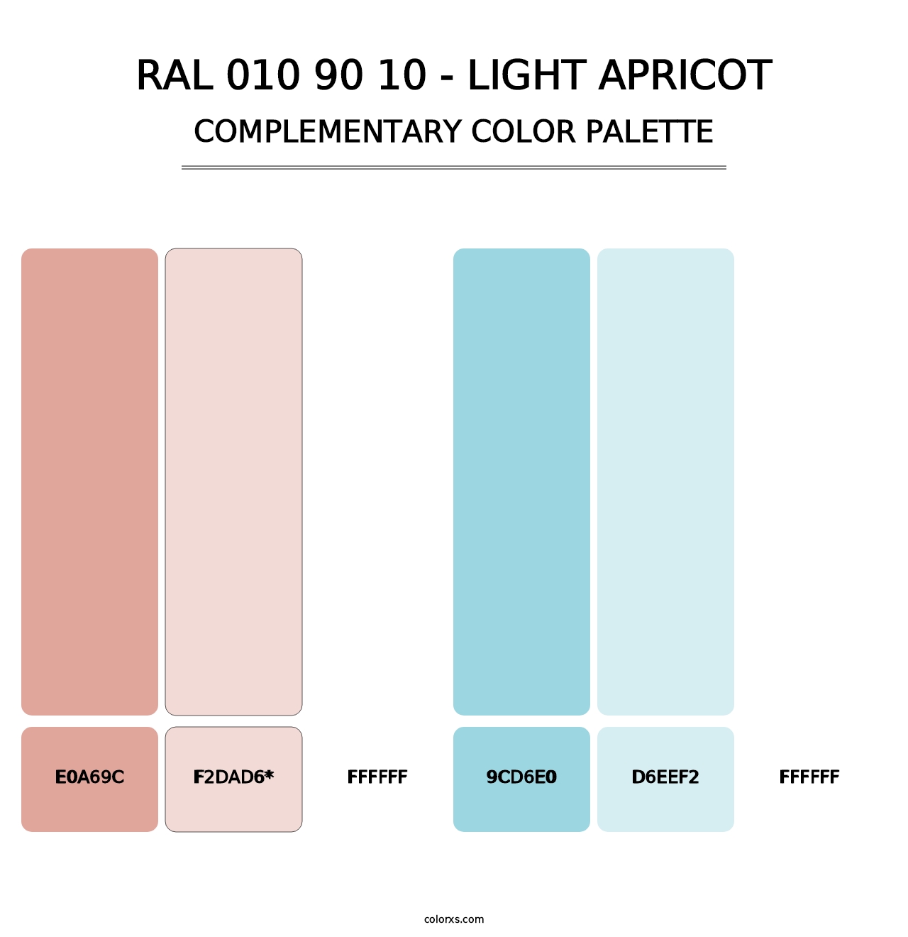 RAL 010 90 10 - Light Apricot - Complementary Color Palette