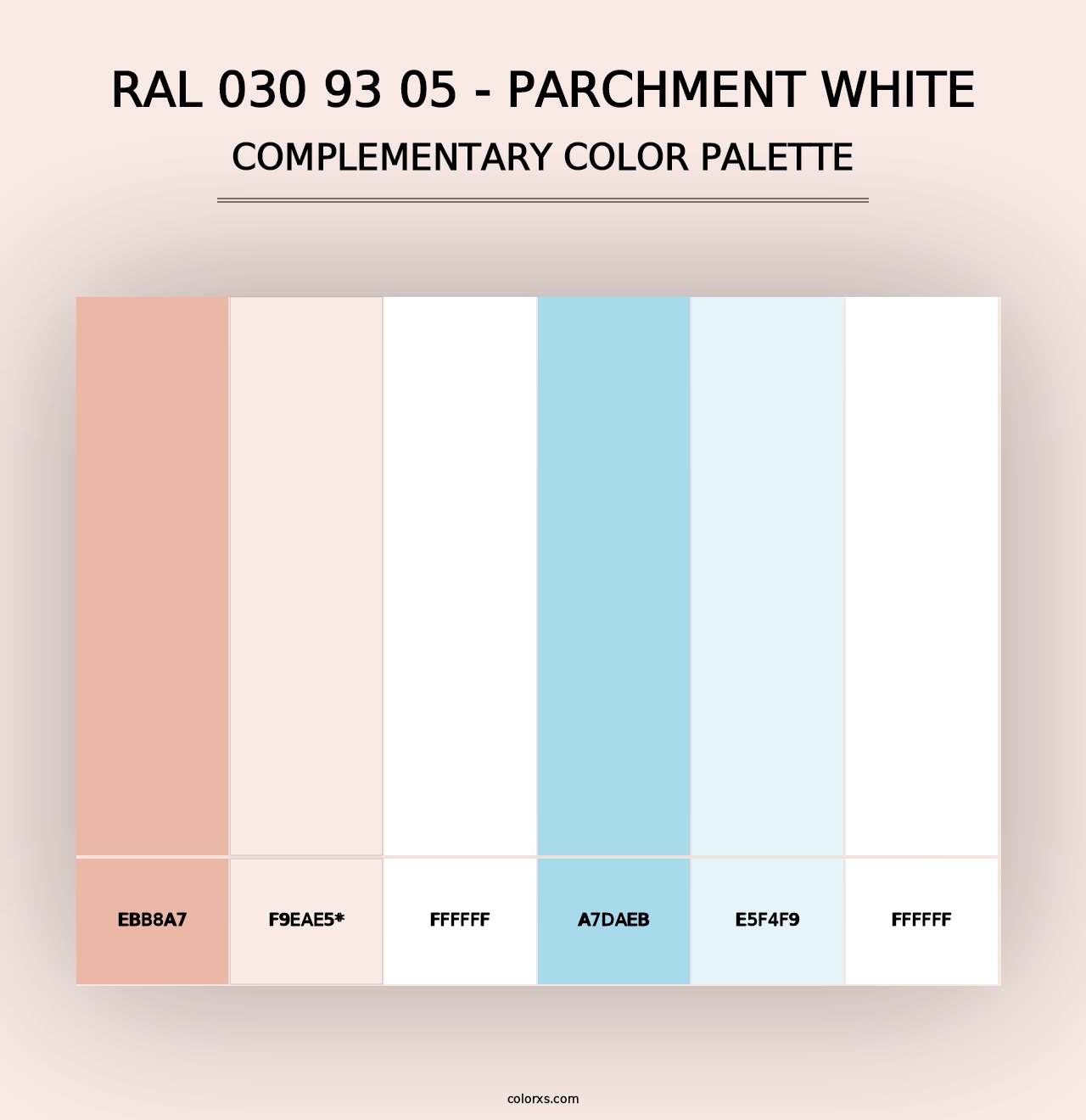 RAL 030 93 05 - Parchment White - Complementary Color Palette