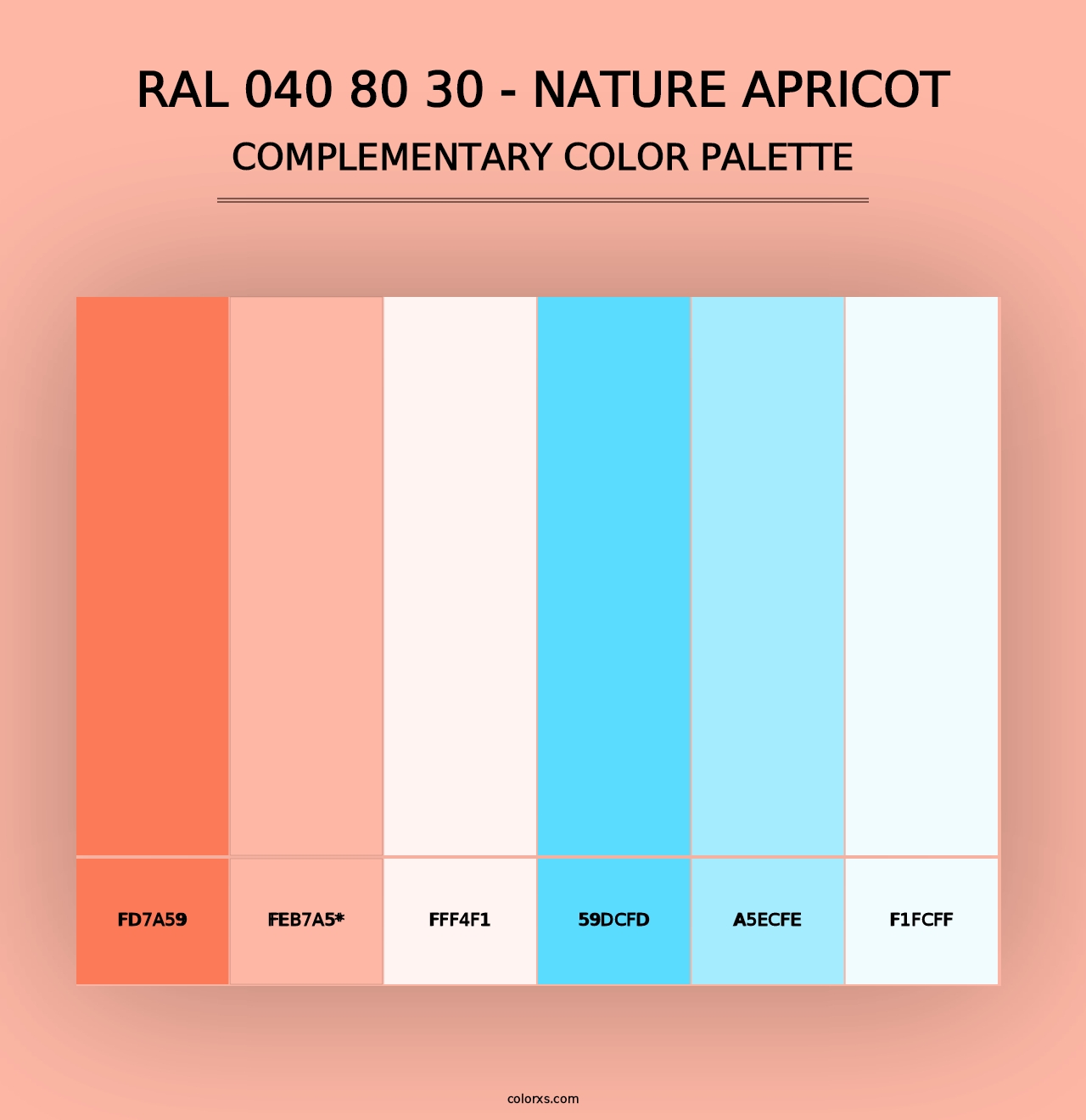 RAL 040 80 30 - Nature Apricot - Complementary Color Palette