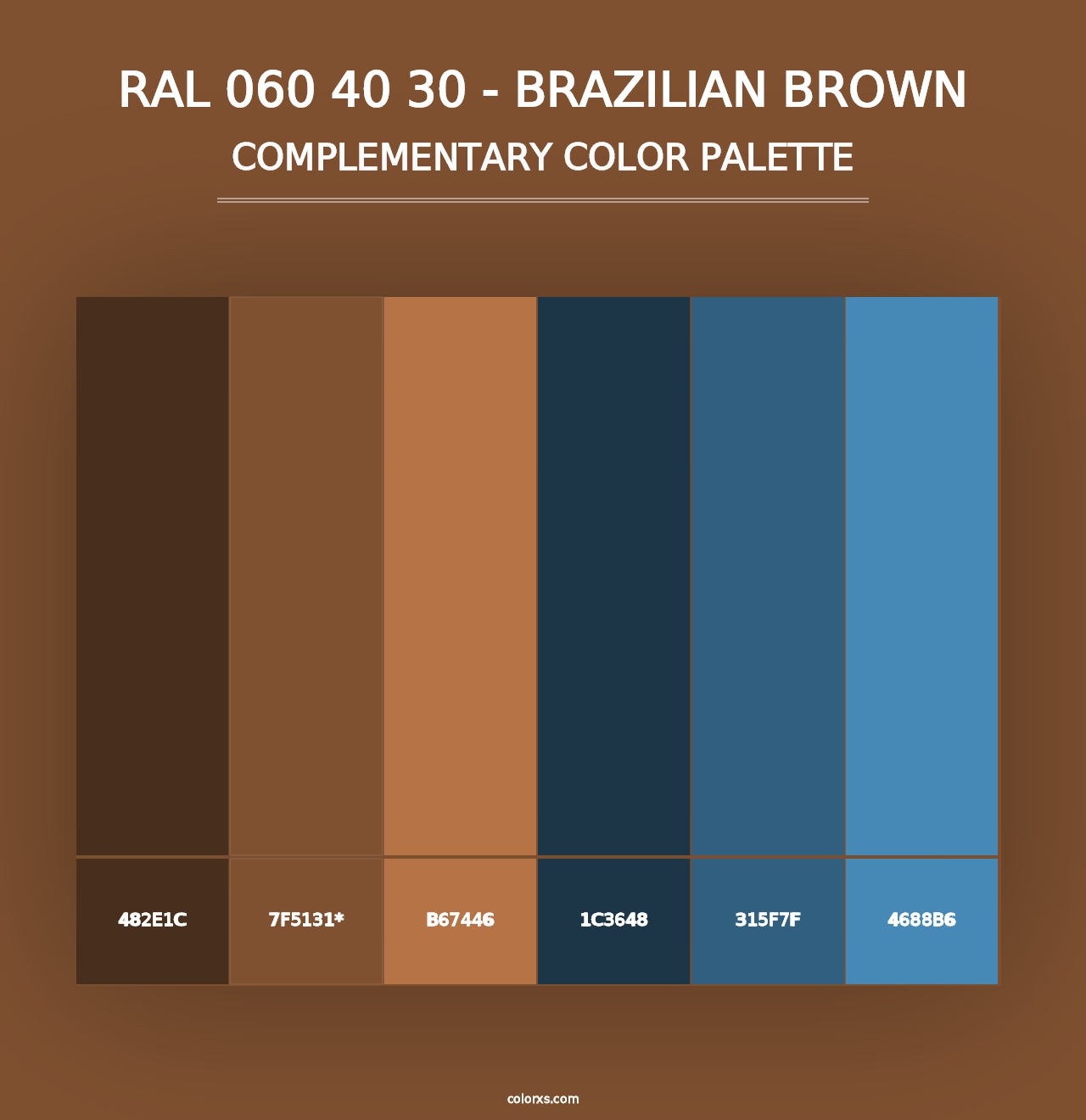 RAL 060 40 30 - Brazilian Brown - Complementary Color Palette