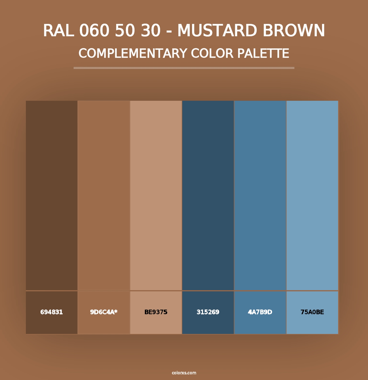 RAL 060 50 30 - Mustard Brown - Complementary Color Palette