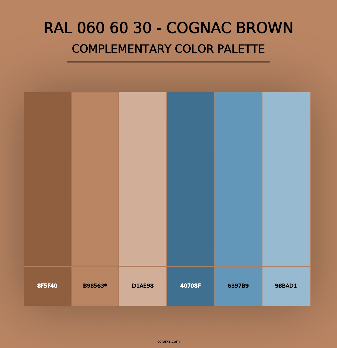 RAL 060 60 30 - Cognac Brown - Complementary Color Palette