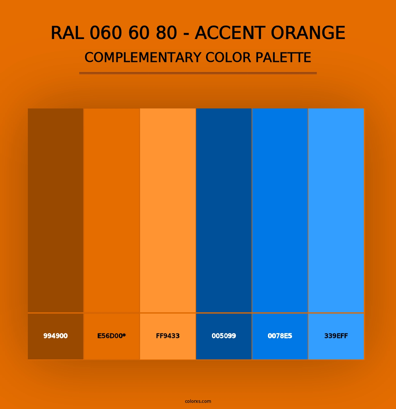 RAL 060 60 80 - Accent Orange - Complementary Color Palette