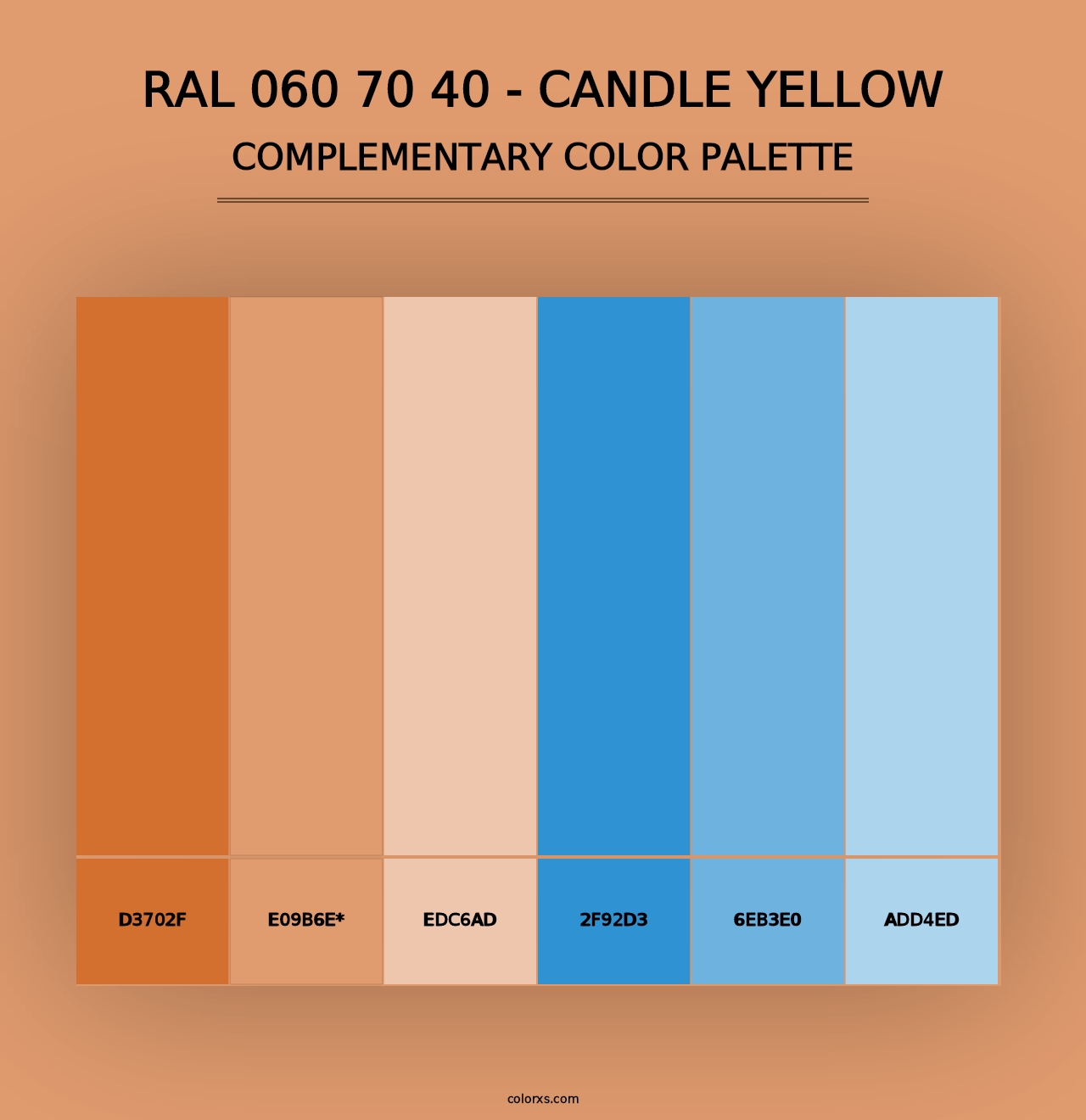 RAL 060 70 40 - Candle Yellow - Complementary Color Palette