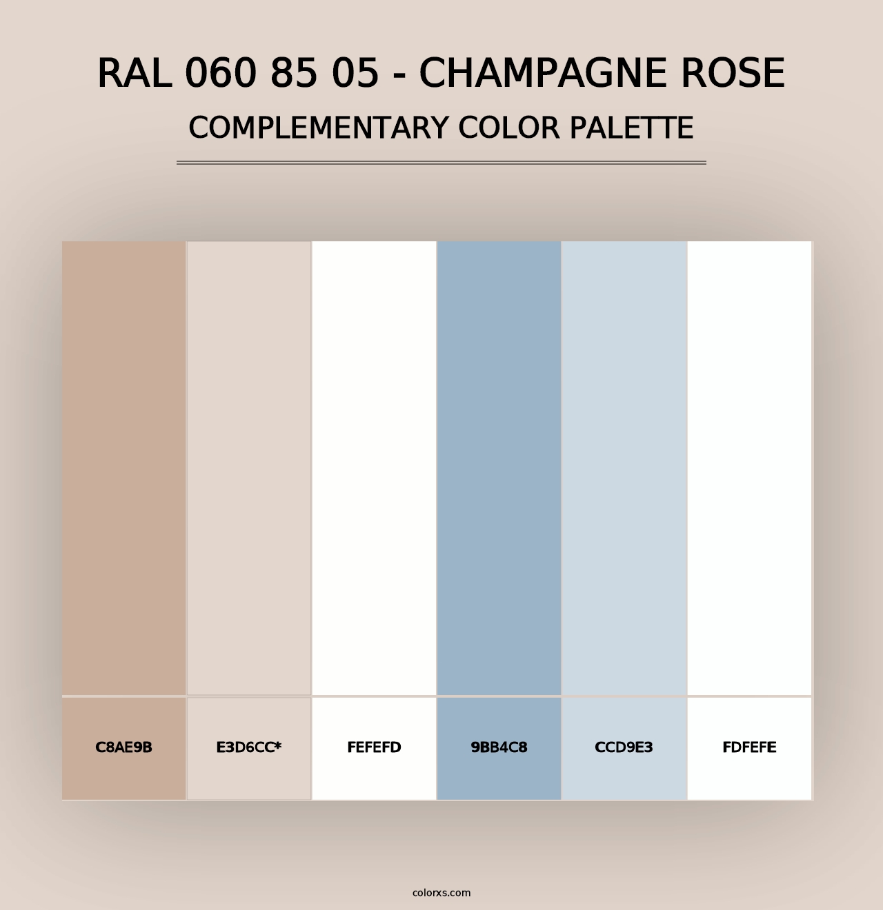 RAL 060 85 05 - Champagne Rose - Complementary Color Palette