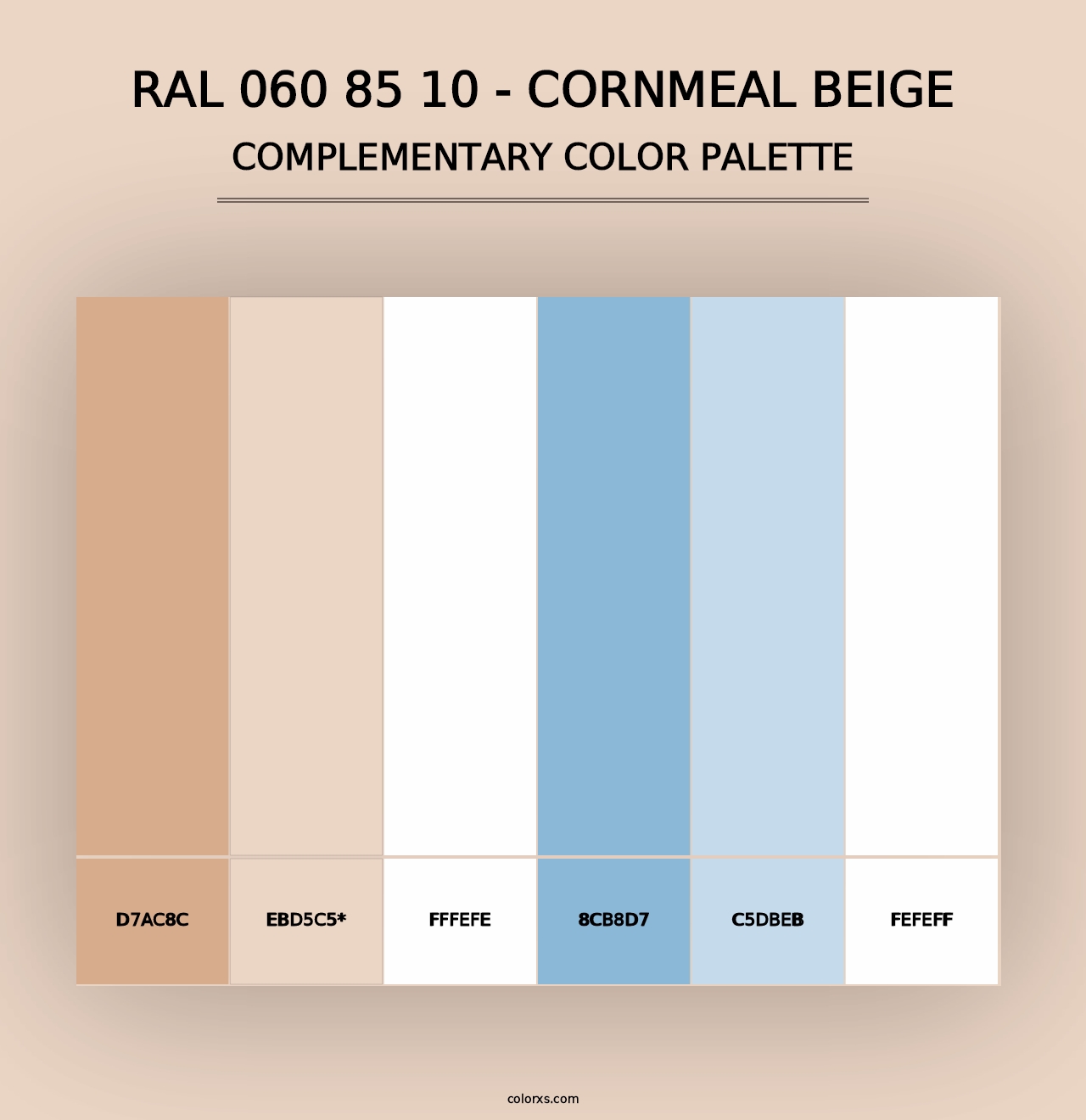 RAL 060 85 10 - Cornmeal Beige - Complementary Color Palette