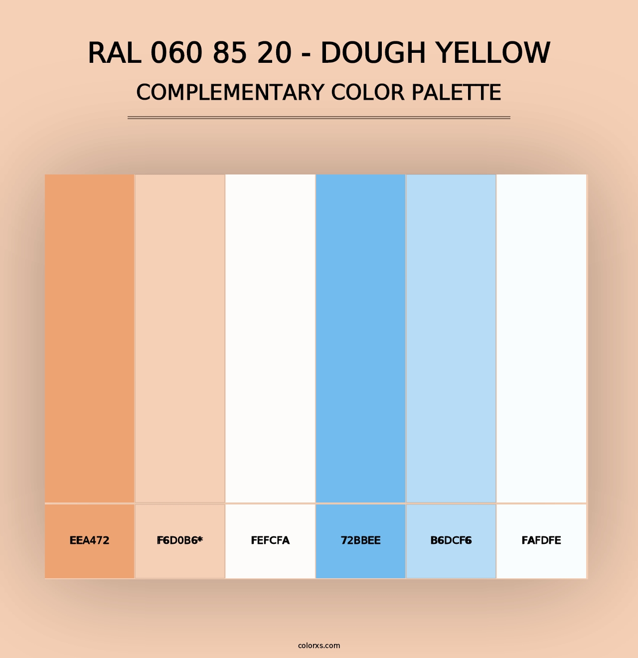 RAL 060 85 20 - Dough Yellow - Complementary Color Palette