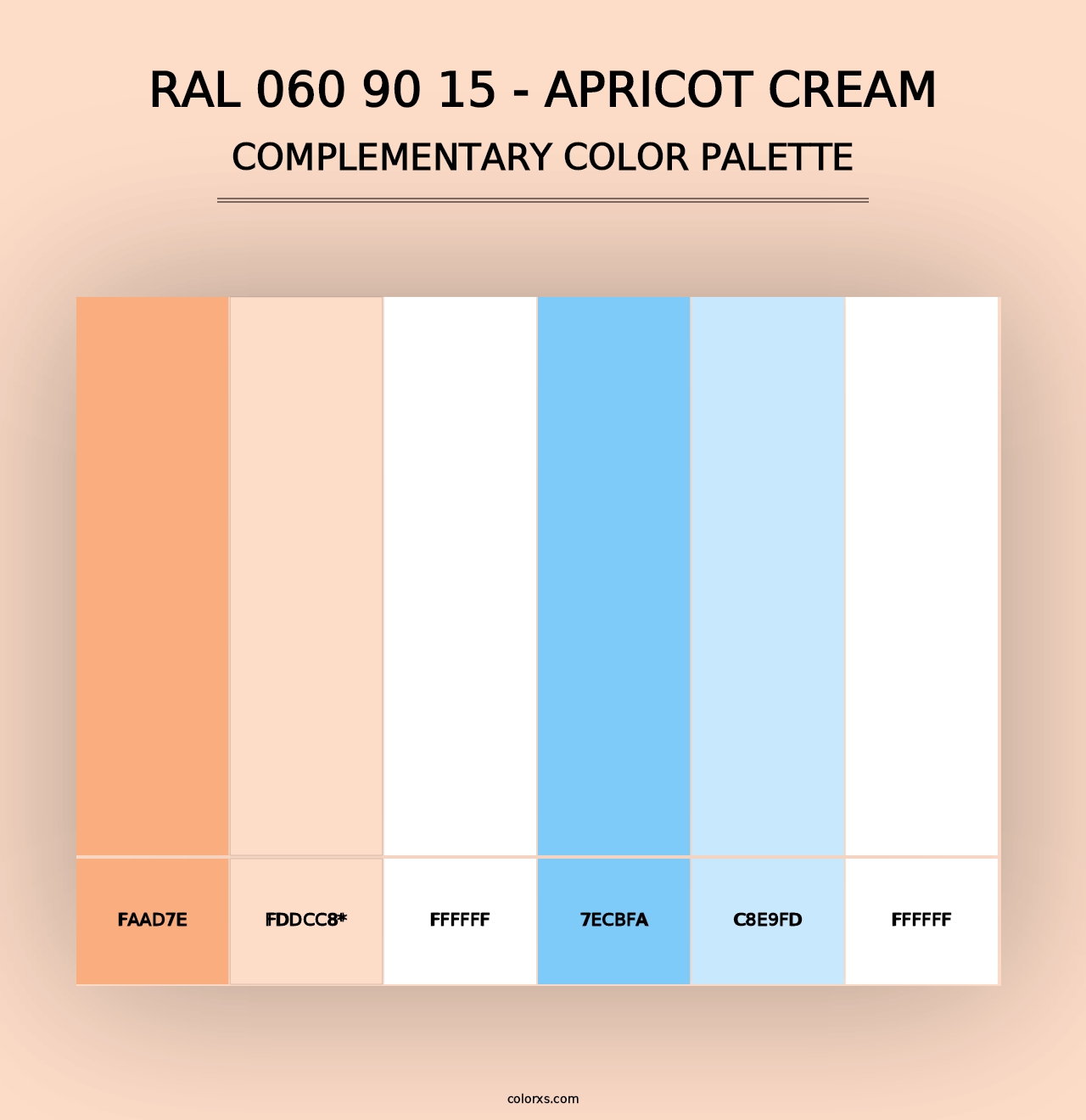 RAL 060 90 15 - Apricot Cream - Complementary Color Palette