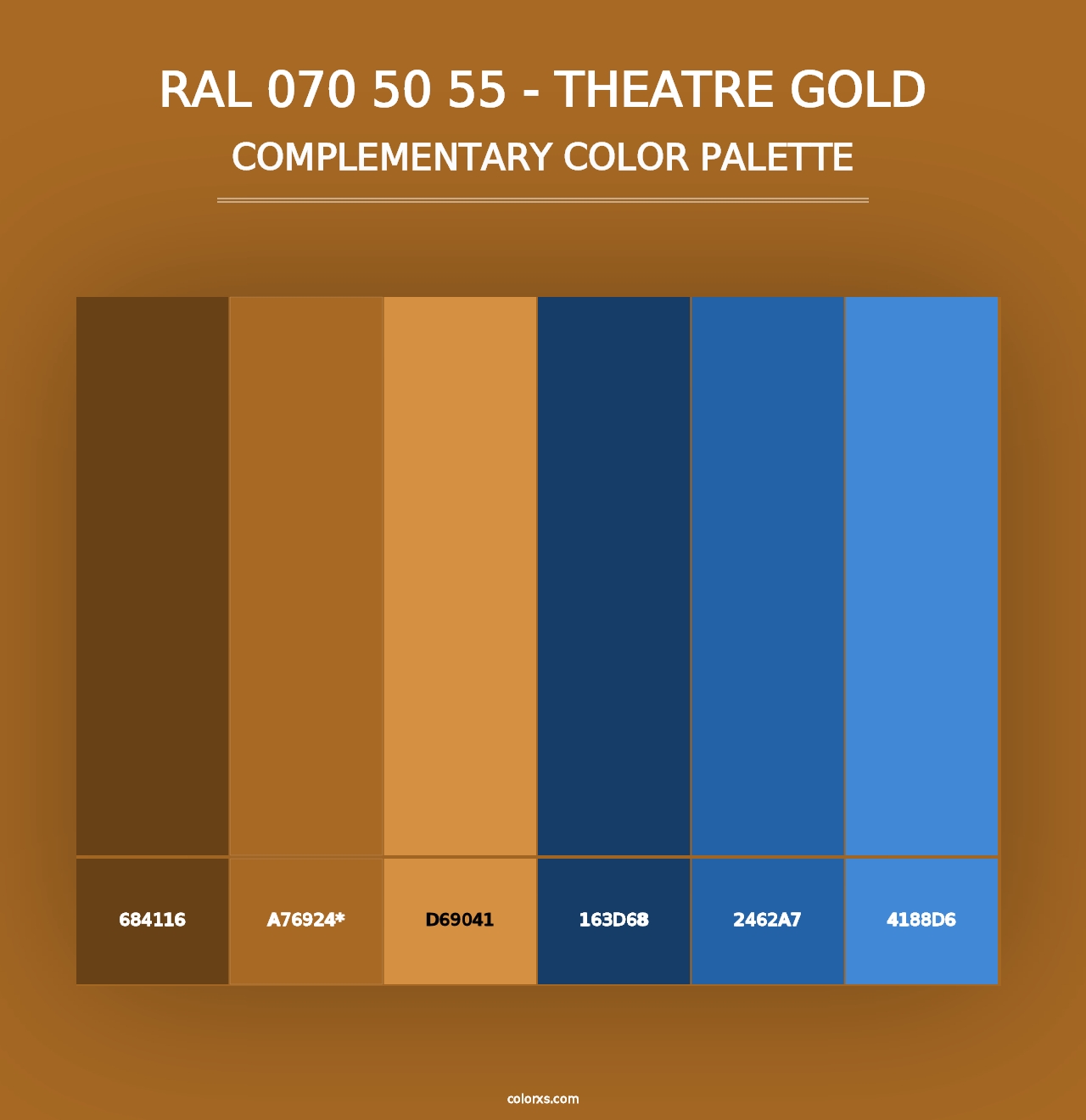 RAL 070 50 55 - Theatre Gold - Complementary Color Palette