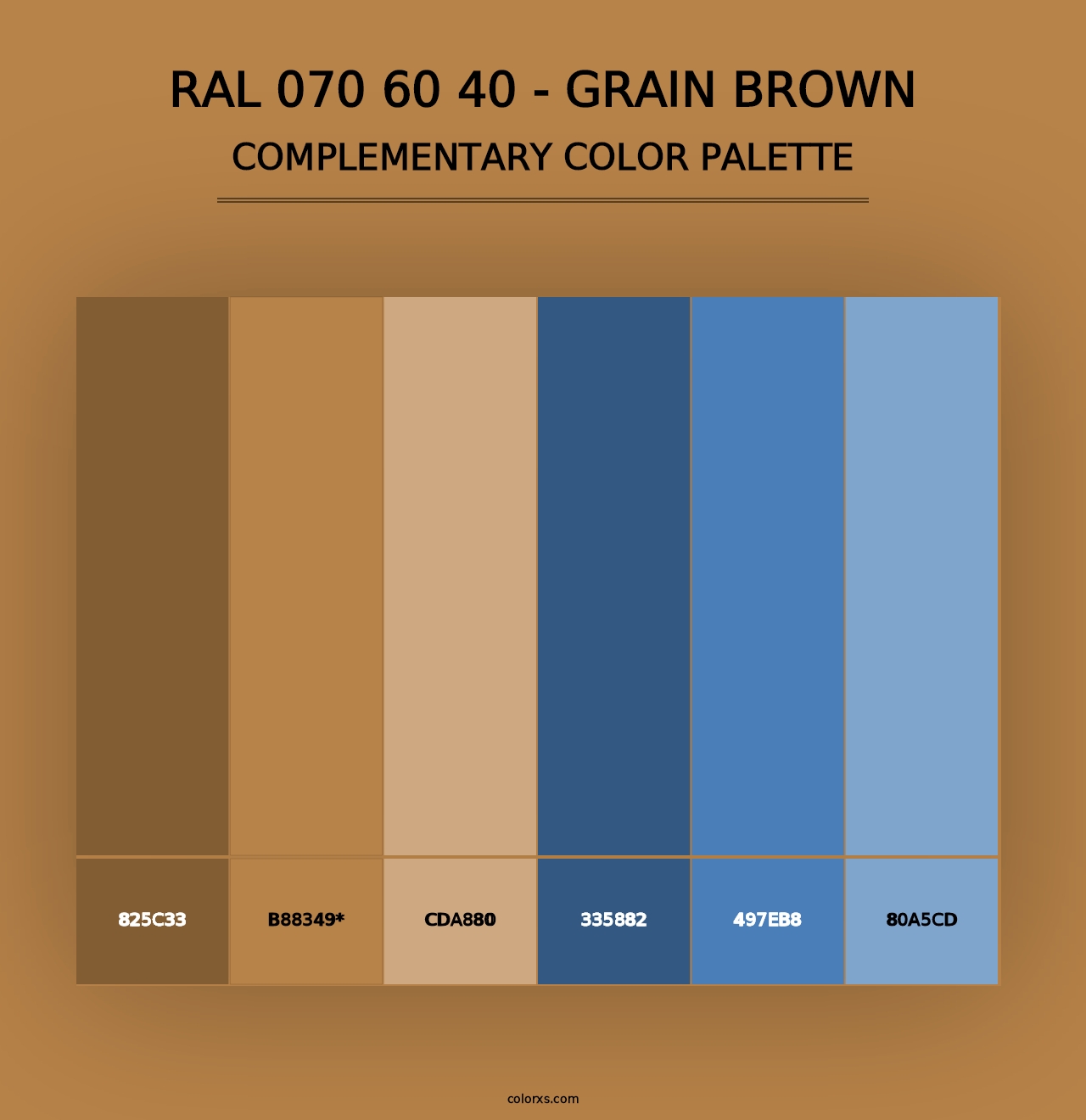 RAL 070 60 40 - Grain Brown - Complementary Color Palette