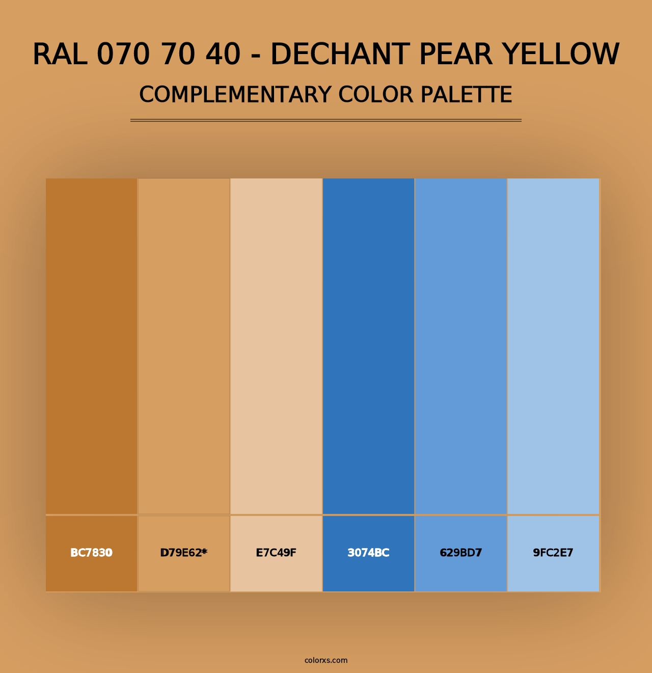 RAL 070 70 40 - Dechant Pear Yellow - Complementary Color Palette