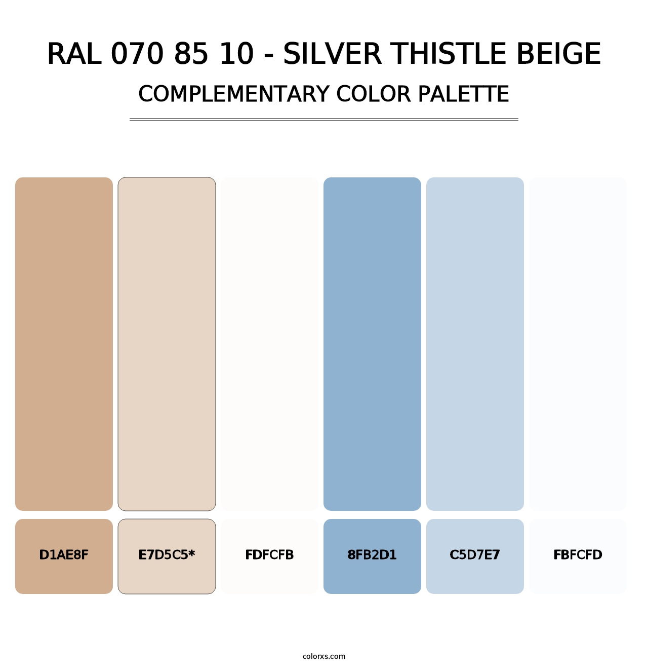 RAL 070 85 10 - Silver Thistle Beige - Complementary Color Palette