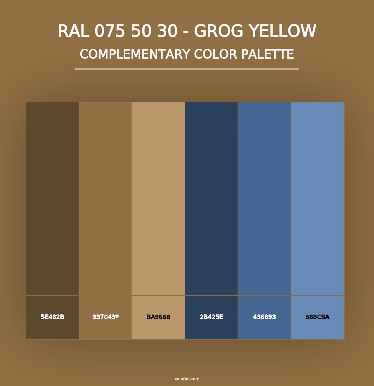 RAL 075 50 30 - Grog Yellow - Complementary Color Palette