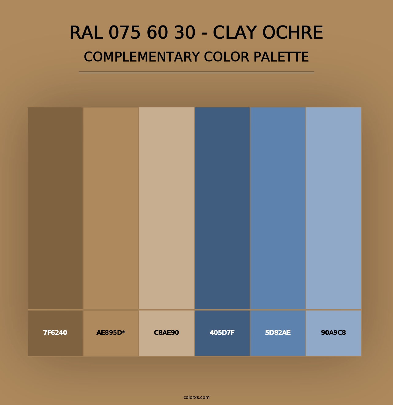 RAL 075 60 30 - Clay Ochre - Complementary Color Palette