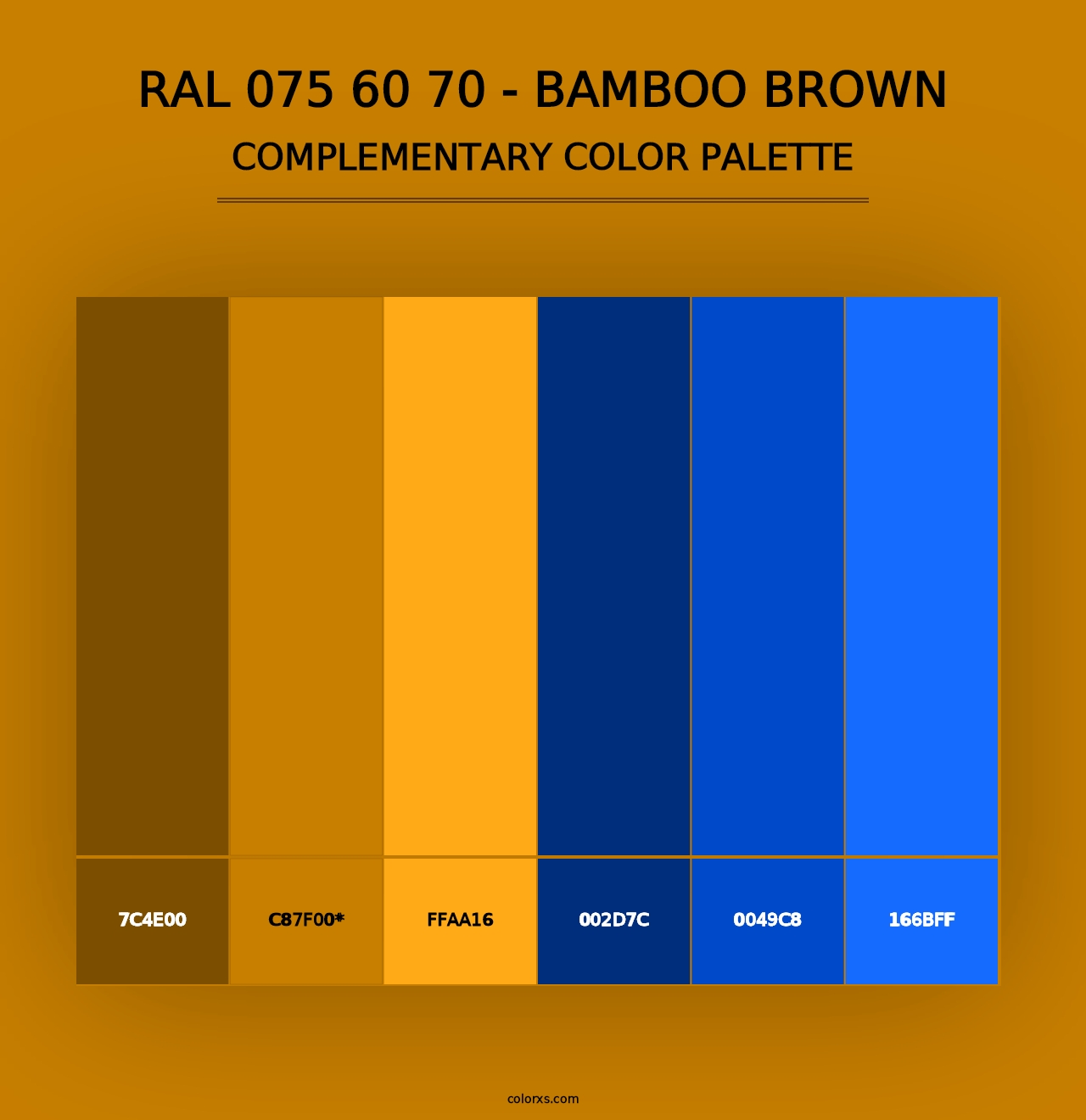 RAL 075 60 70 - Bamboo Brown - Complementary Color Palette