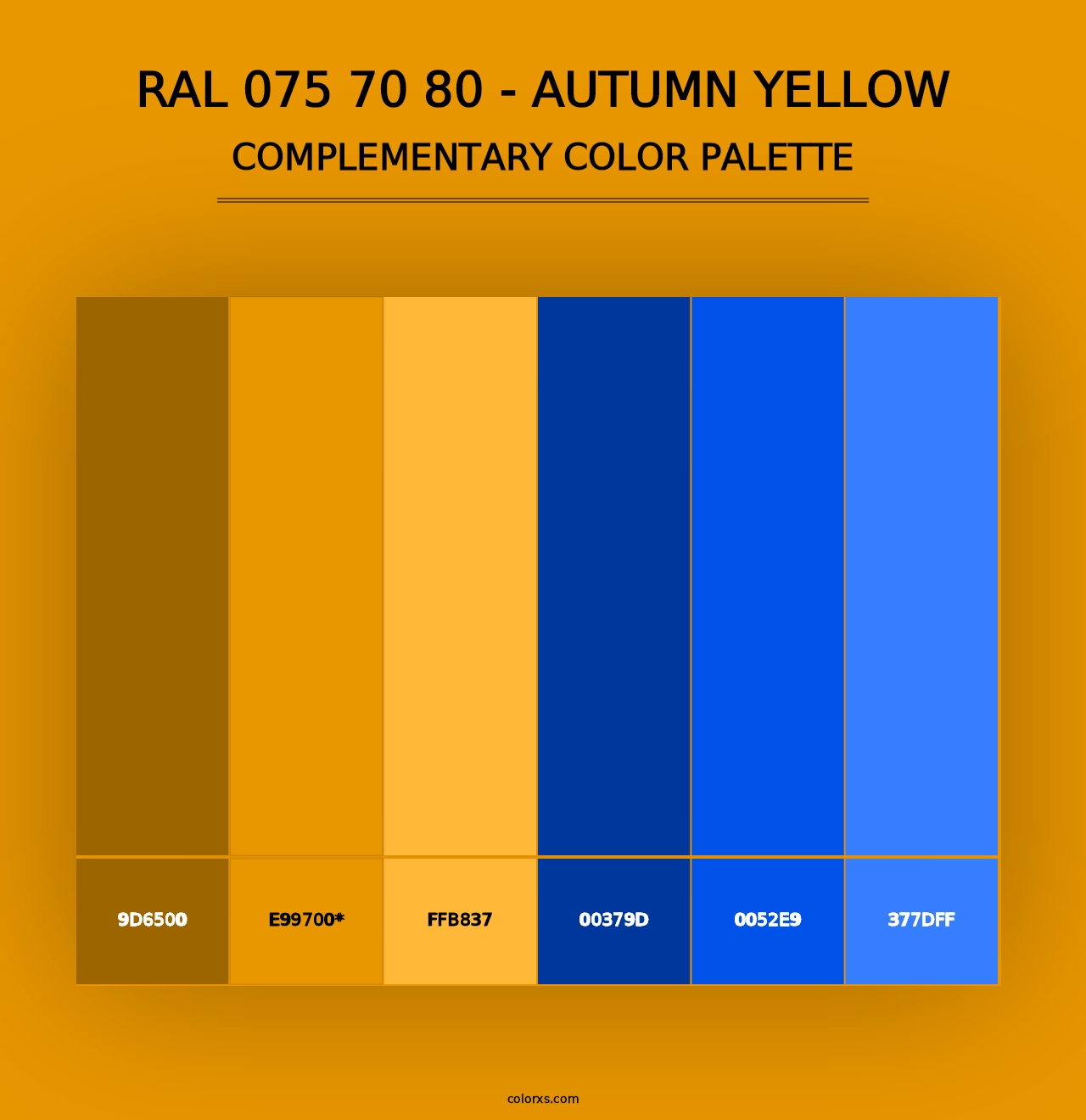 RAL 075 70 80 - Autumn Yellow - Complementary Color Palette