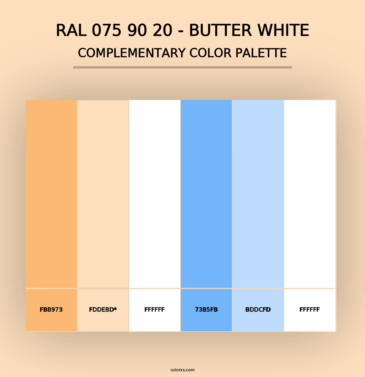 RAL 075 90 20 - Butter White - Complementary Color Palette