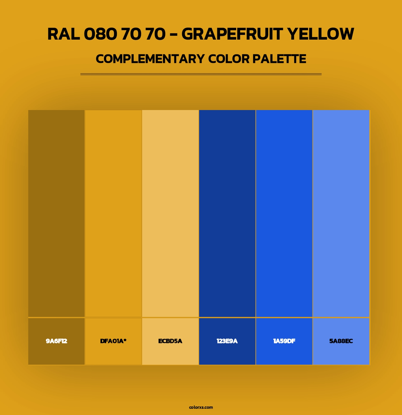 RAL 080 70 70 - Grapefruit Yellow - Complementary Color Palette