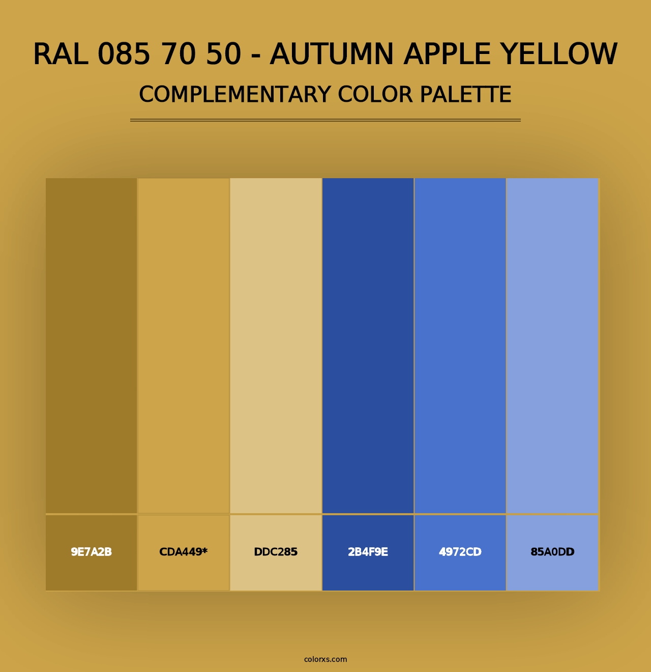 RAL 085 70 50 - Autumn Apple Yellow - Complementary Color Palette