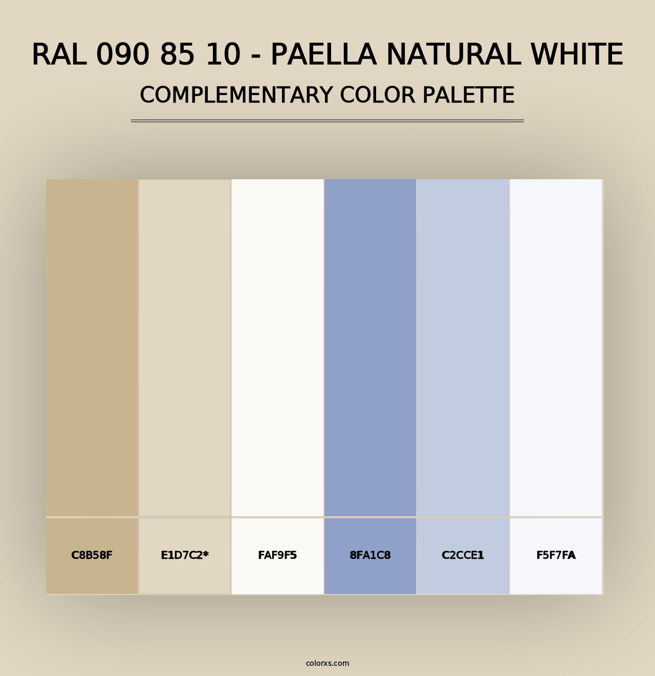 RAL 090 85 10 - Paella Natural White - Complementary Color Palette