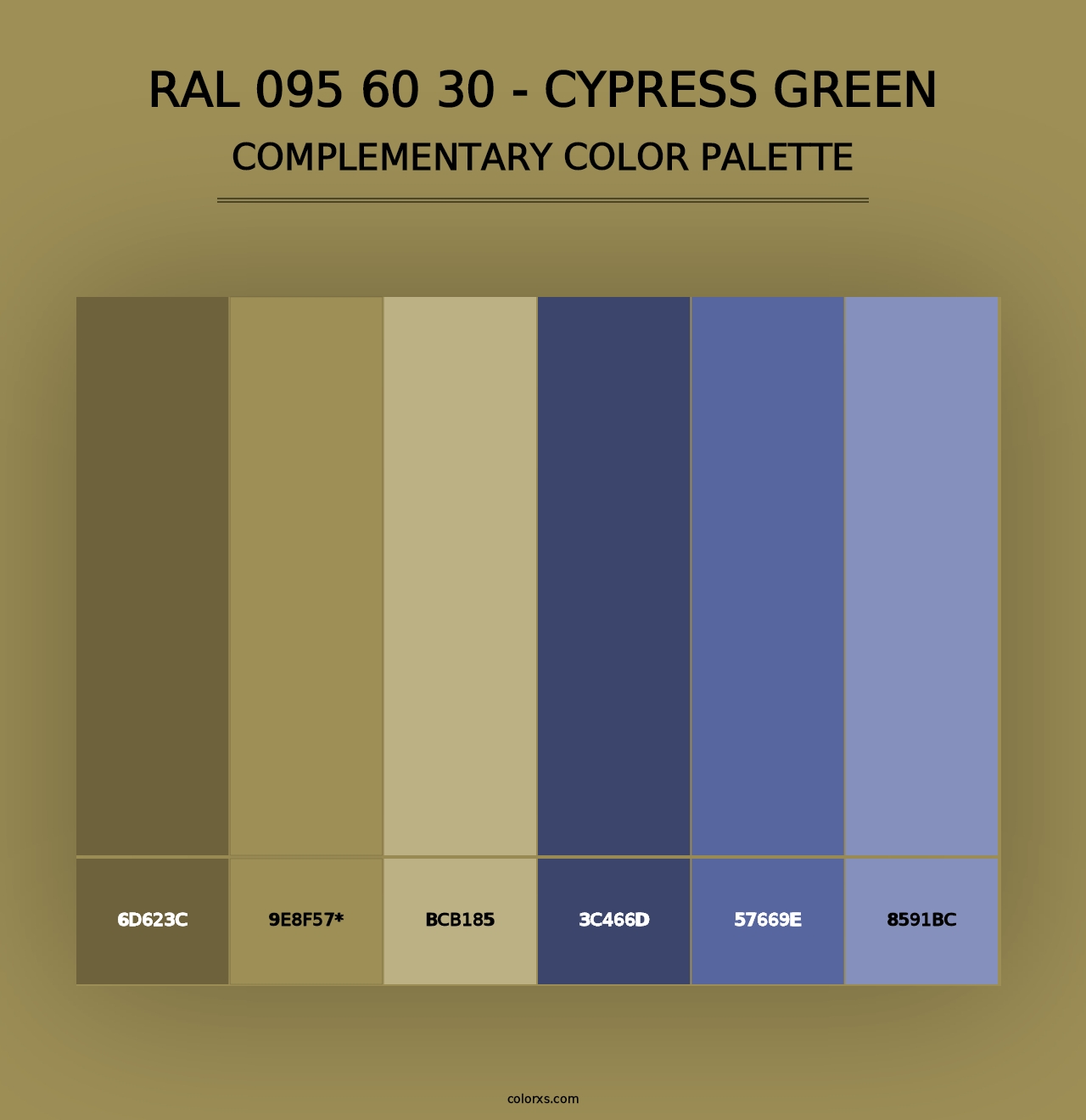 RAL 095 60 30 - Cypress Green - Complementary Color Palette