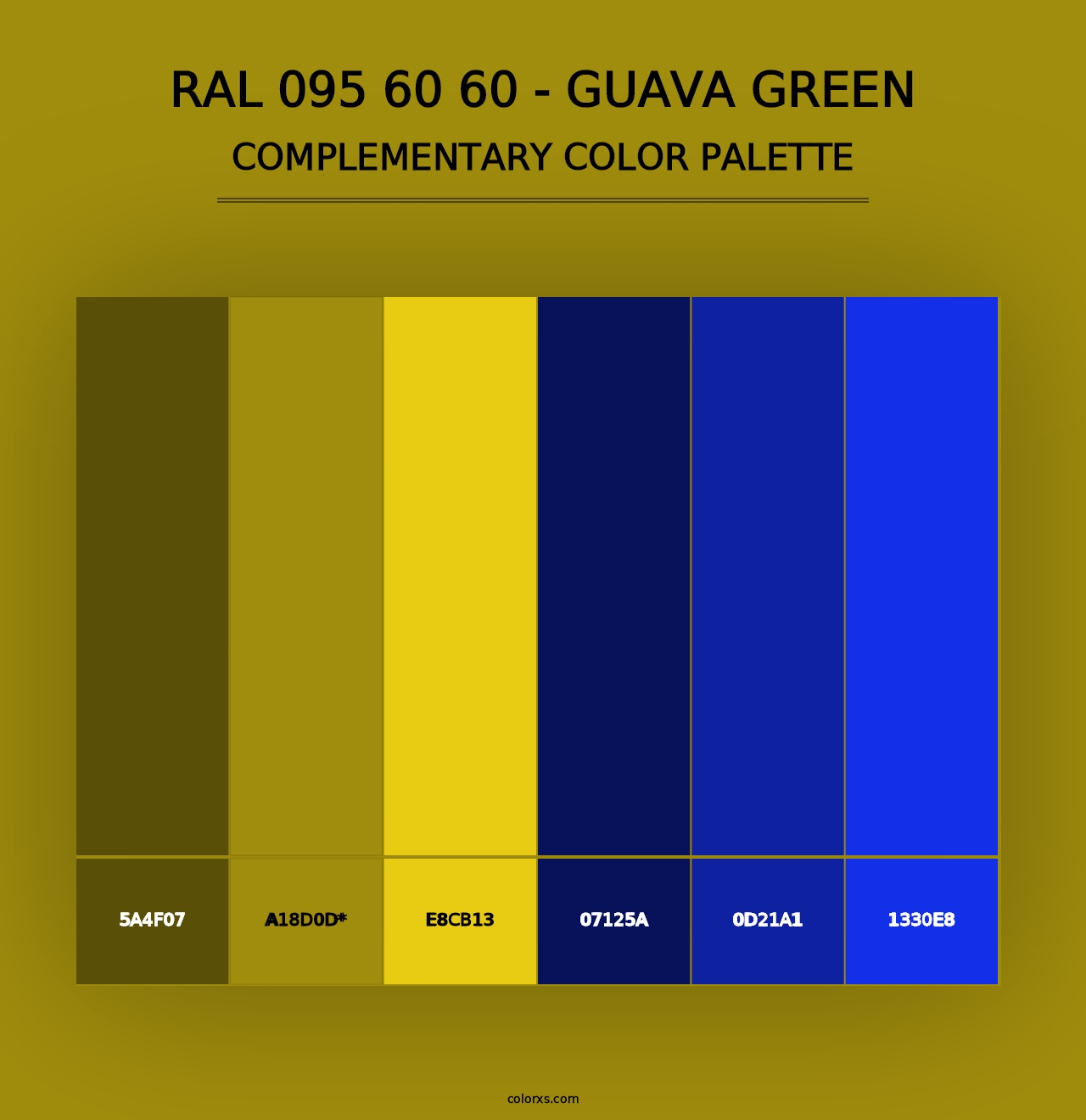 RAL 095 60 60 - Guava Green - Complementary Color Palette