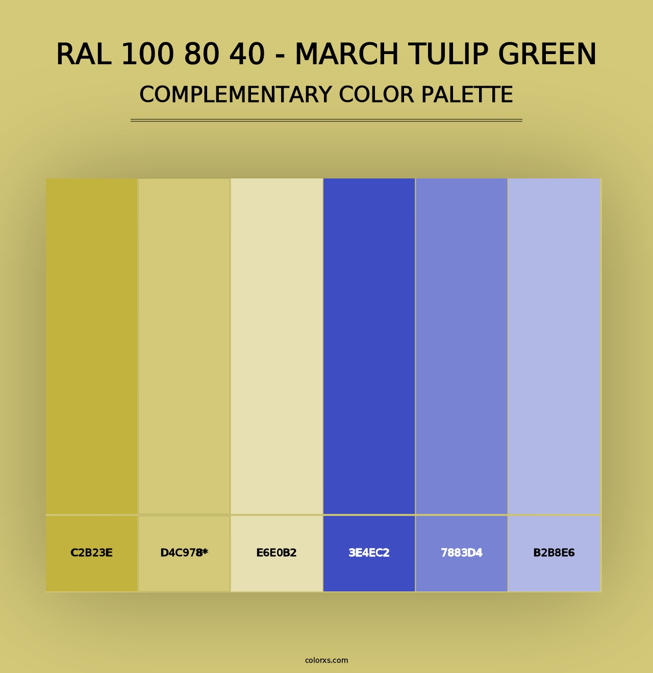 RAL 100 80 40 - March Tulip Green - Complementary Color Palette