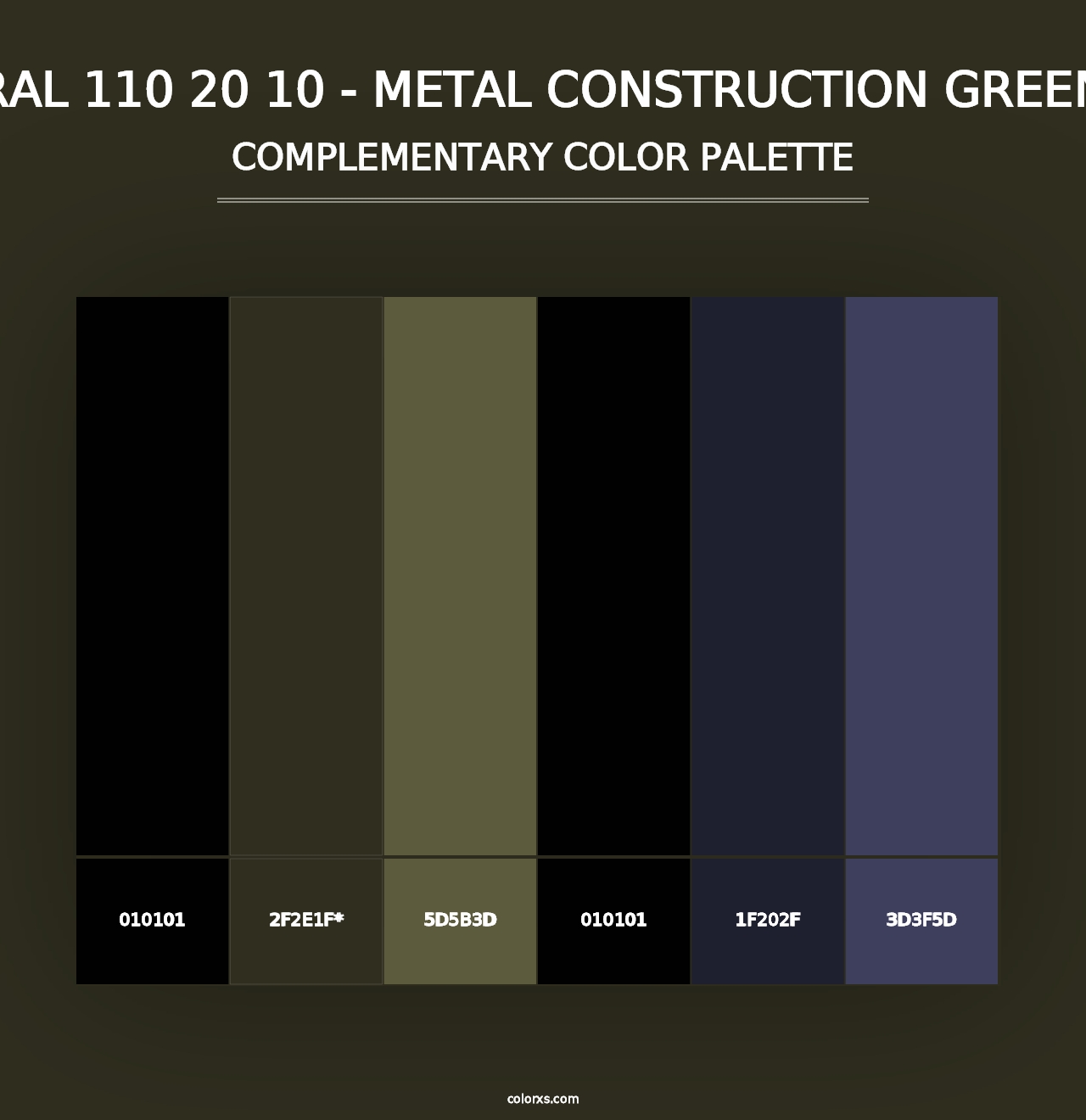 RAL 110 20 10 - Metal Construction Green - Complementary Color Palette