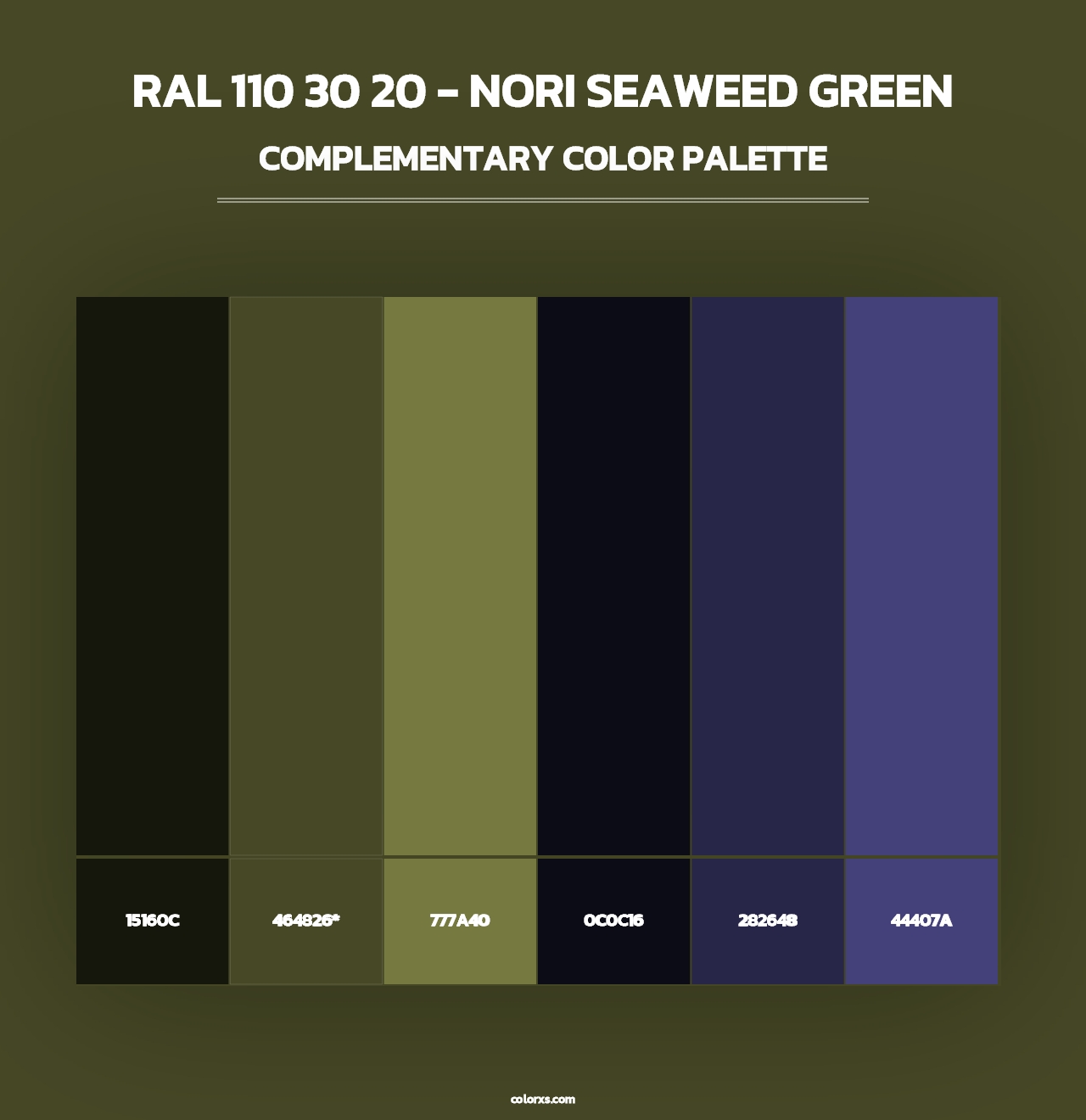 RAL 110 30 20 - Nori Seaweed Green - Complementary Color Palette