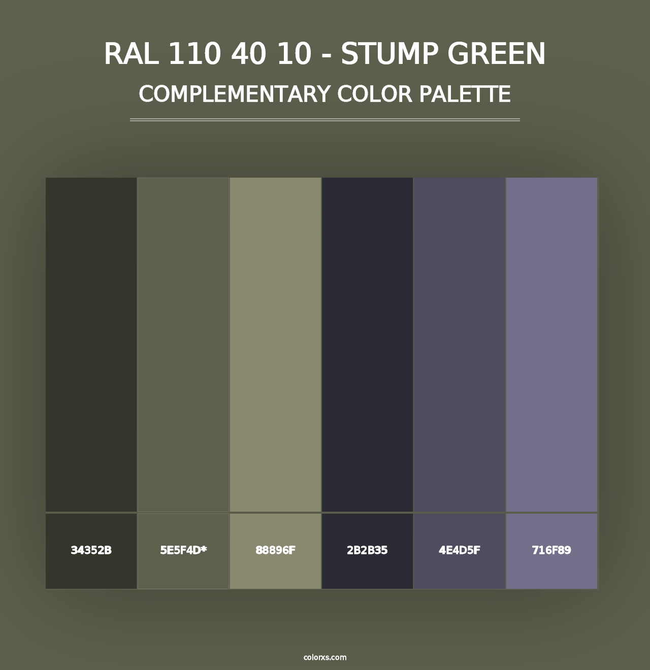 RAL 110 40 10 - Stump Green - Complementary Color Palette