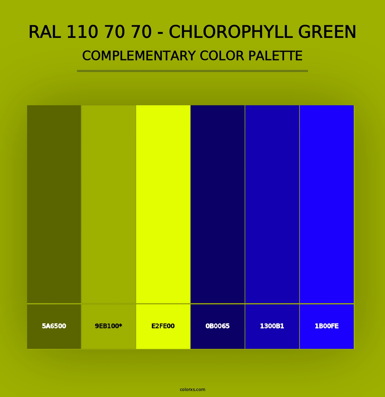 RAL 110 70 70 - Chlorophyll Green - Complementary Color Palette