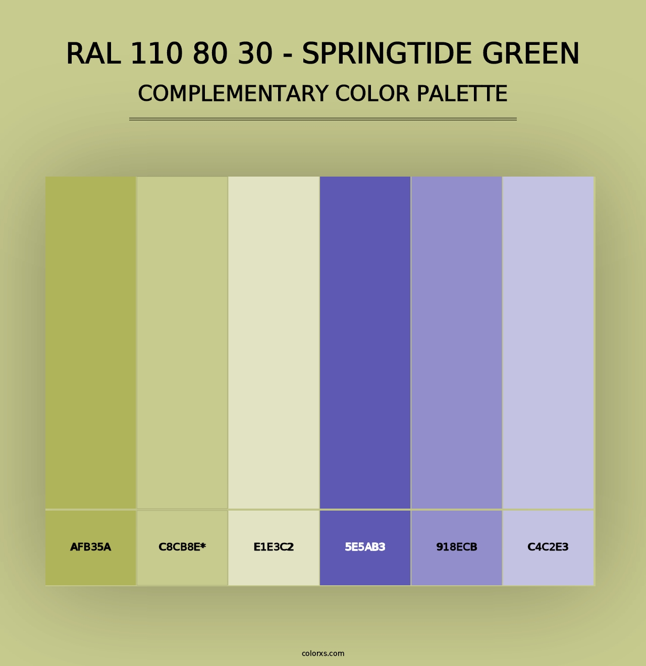 RAL 110 80 30 - Springtide Green - Complementary Color Palette