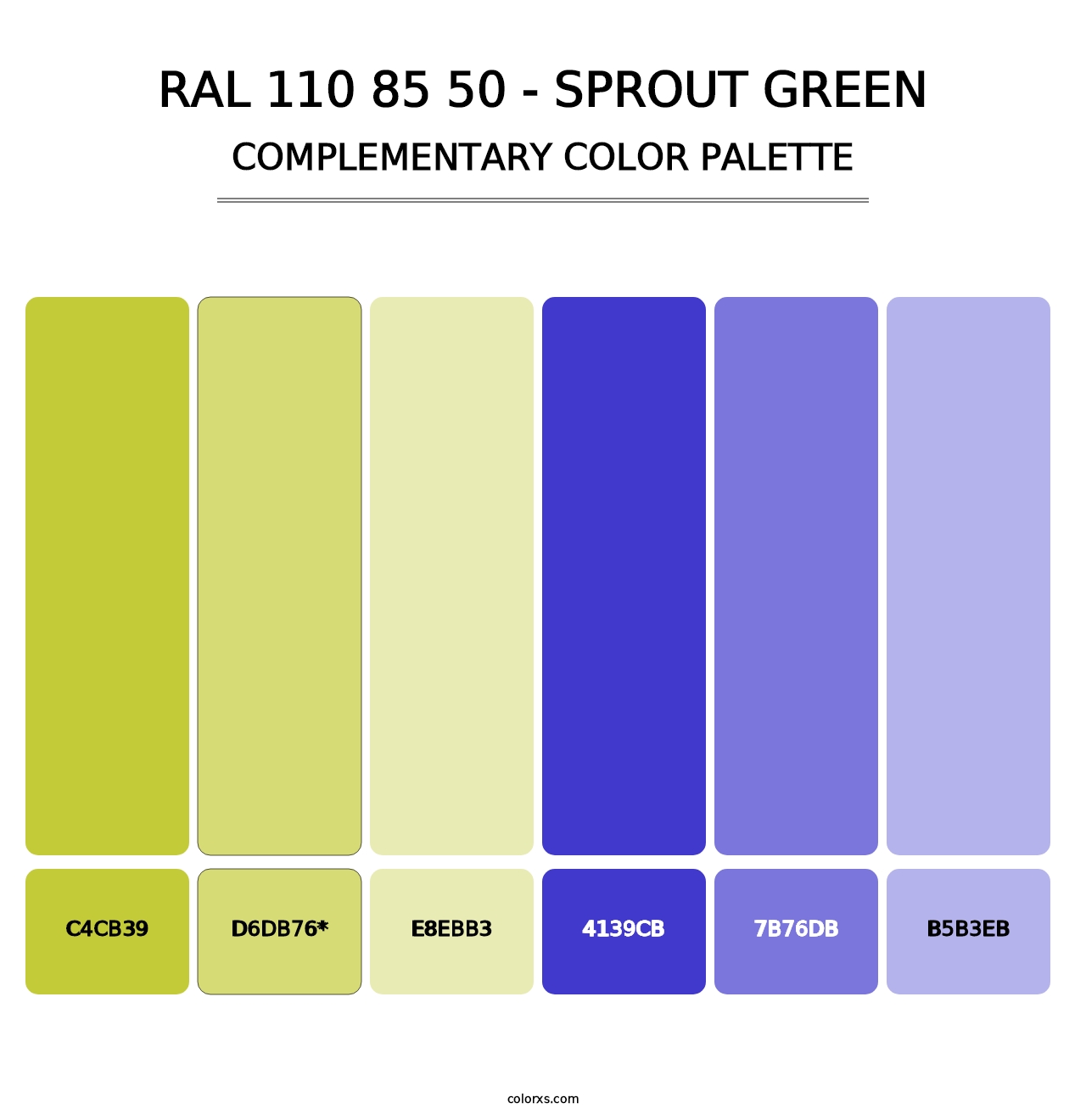 RAL 110 85 50 - Sprout Green - Complementary Color Palette