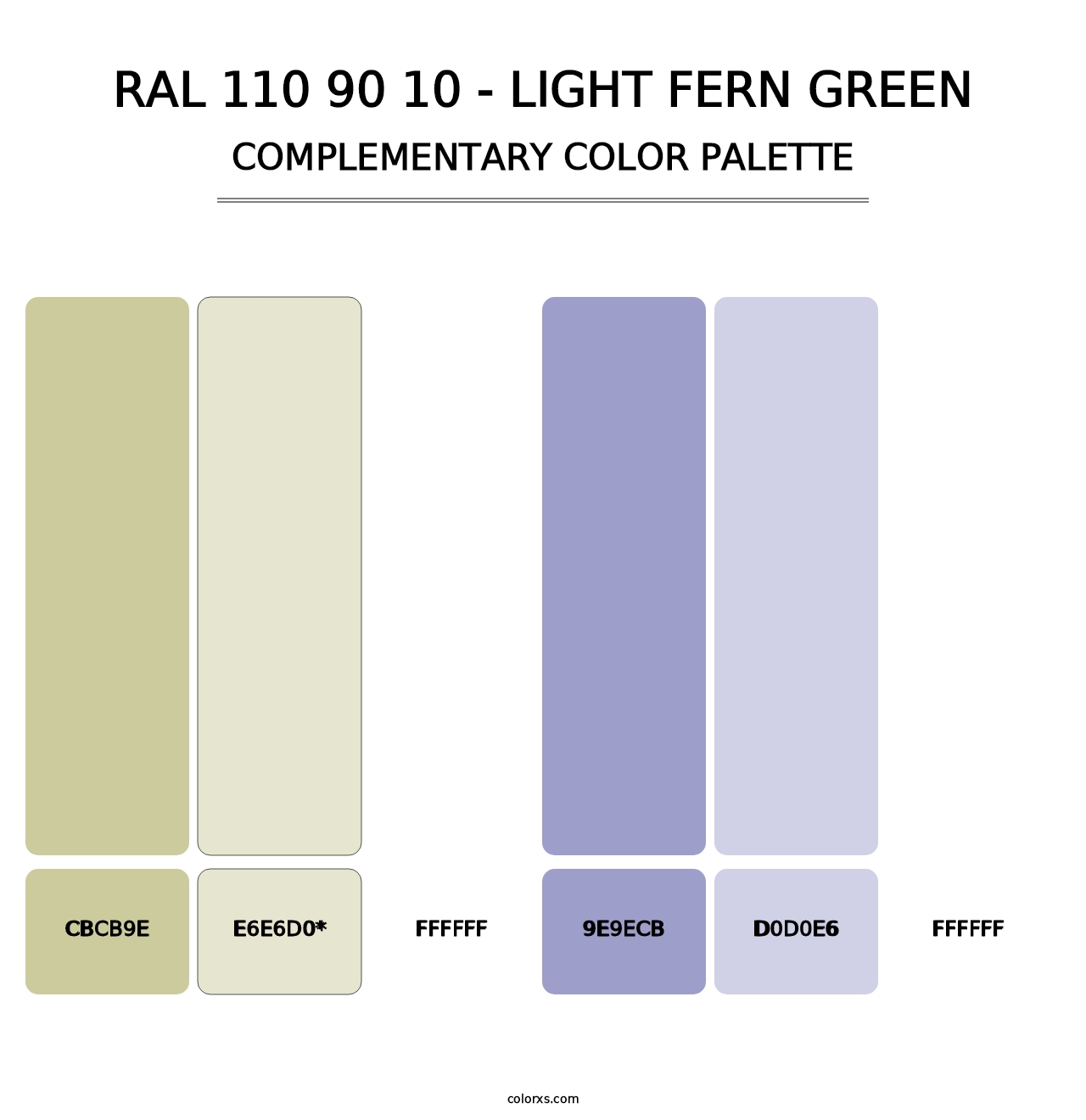 RAL 110 90 10 - Light Fern Green - Complementary Color Palette