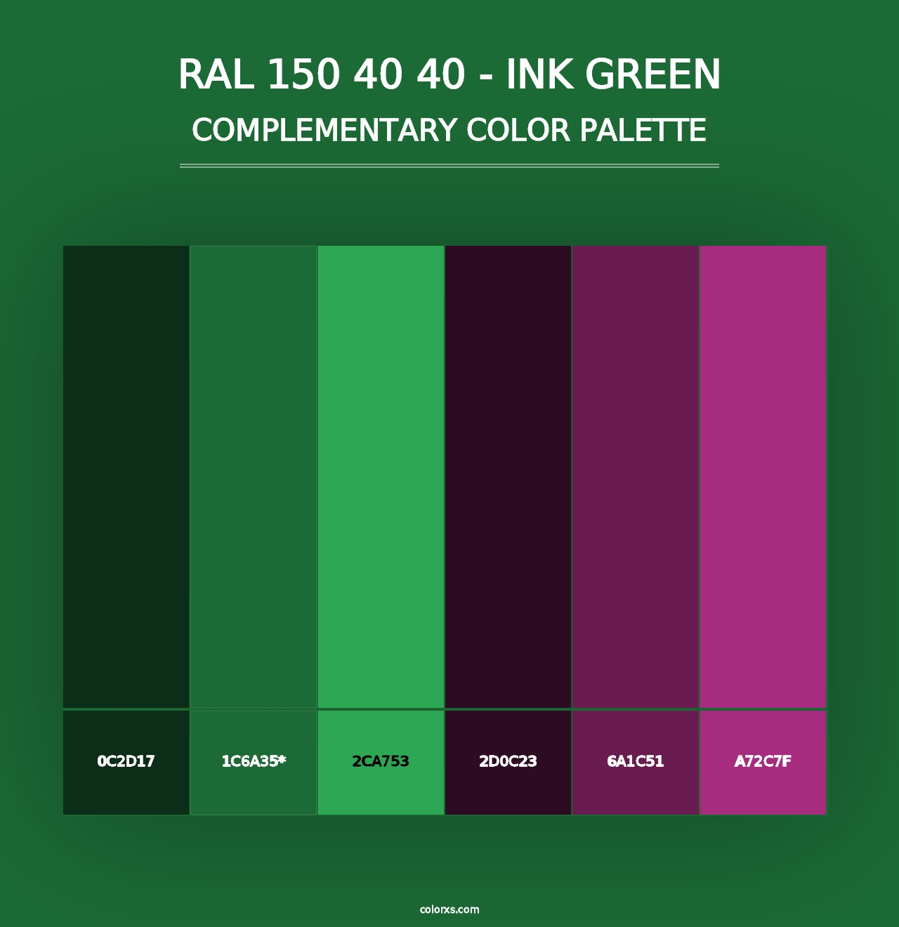 RAL 150 40 40 - Ink Green - Complementary Color Palette