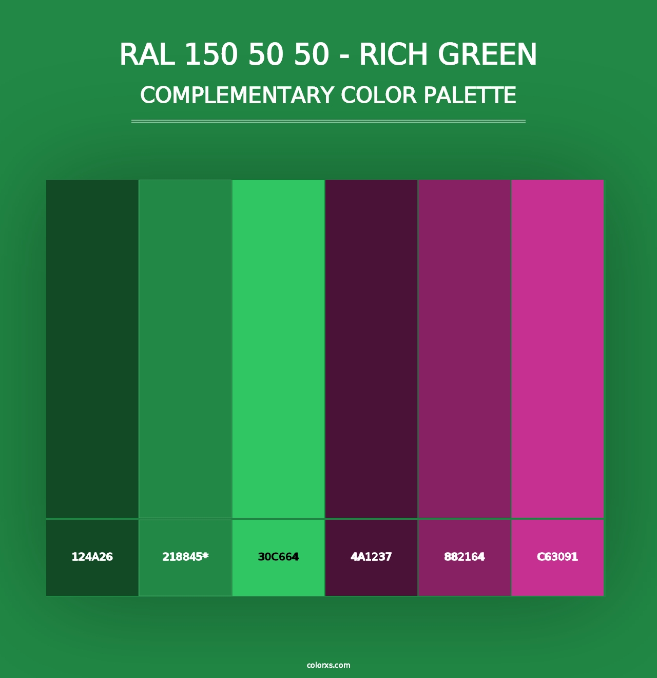 RAL 150 50 50 - Rich Green - Complementary Color Palette