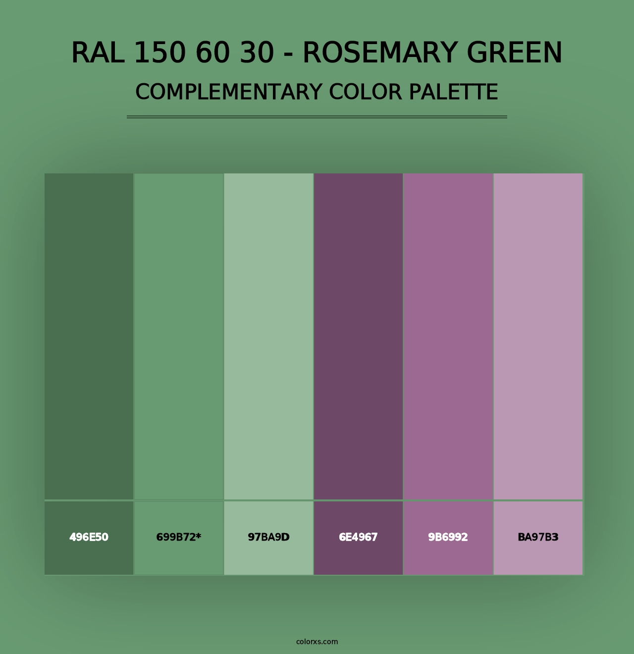 RAL 150 60 30 - Rosemary Green - Complementary Color Palette