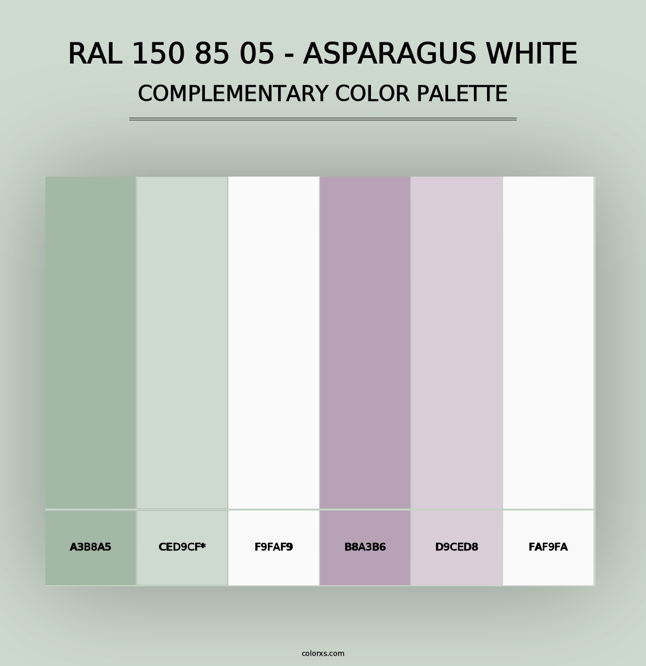 RAL 150 85 05 - Asparagus White - Complementary Color Palette