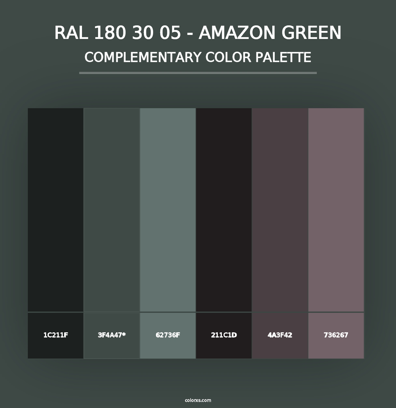 RAL 180 30 05 - Amazon Green - Complementary Color Palette