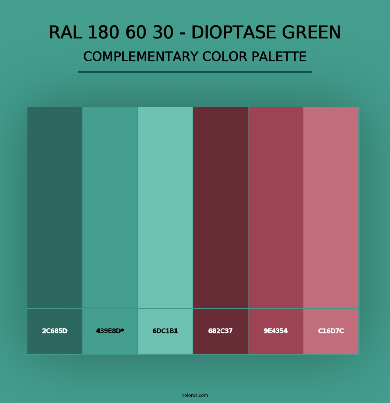 RAL 180 60 30 - Dioptase Green - Complementary Color Palette