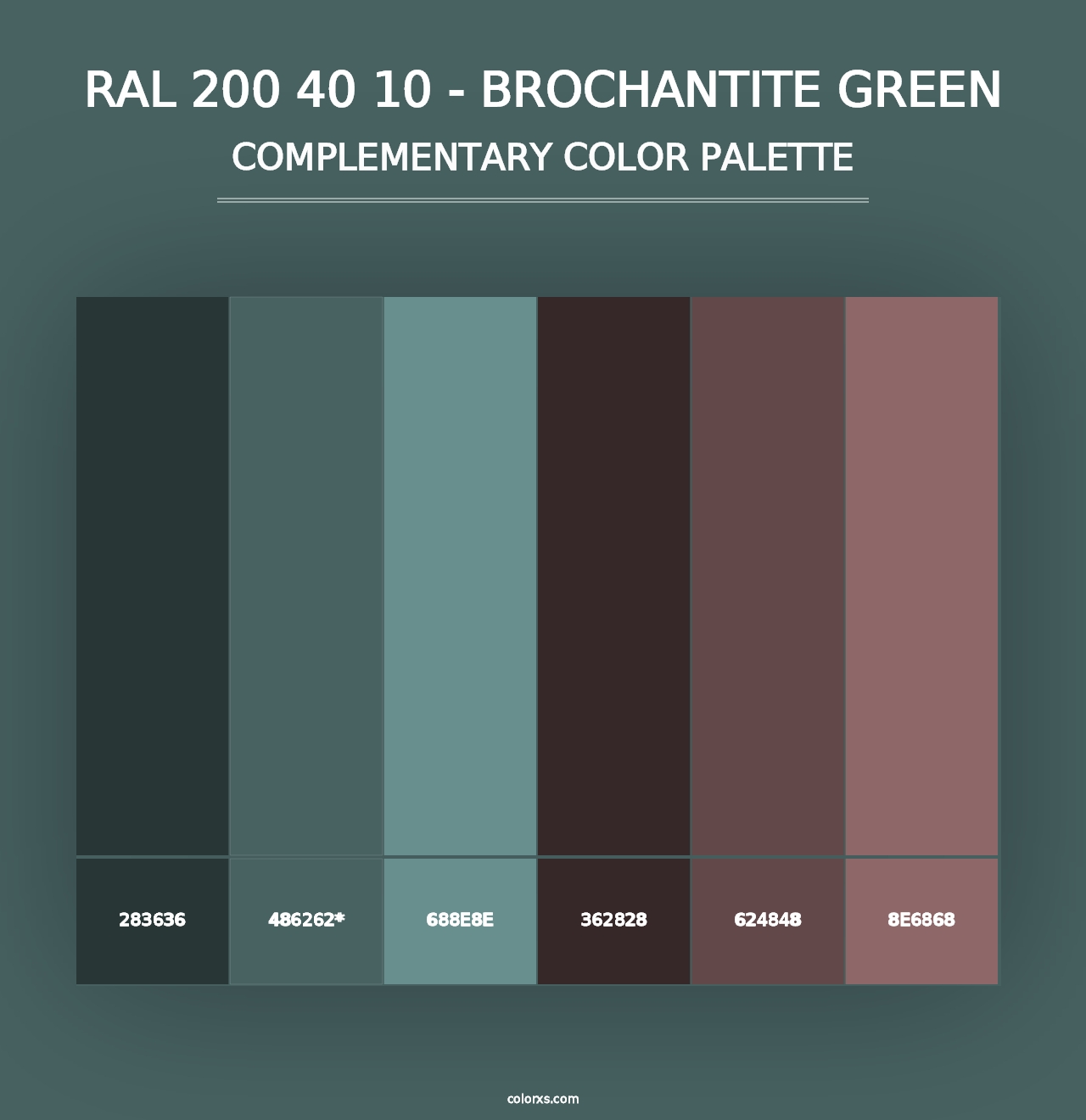 RAL 200 40 10 - Brochantite Green - Complementary Color Palette